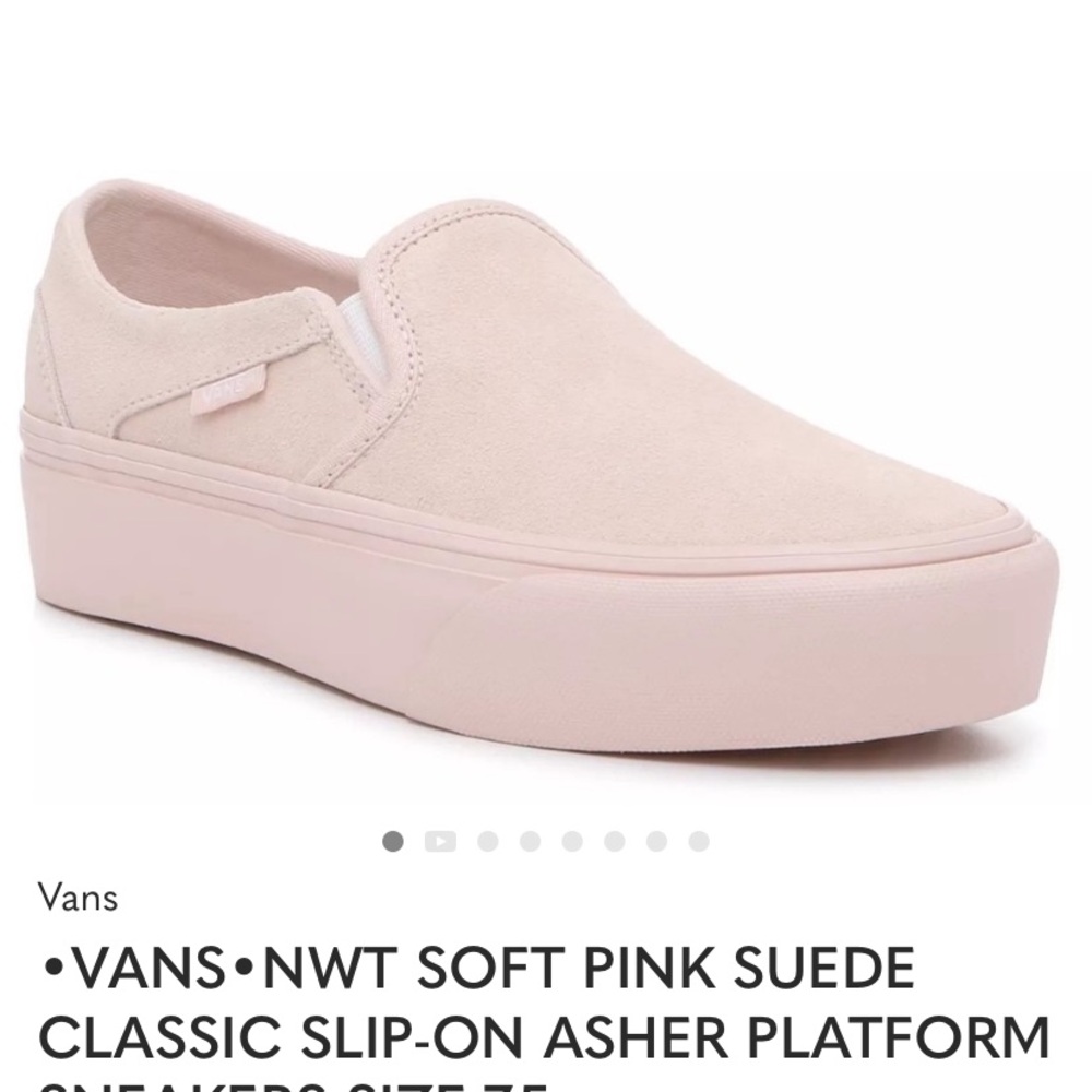 Vans Blush Suede Platform Slip-Ons